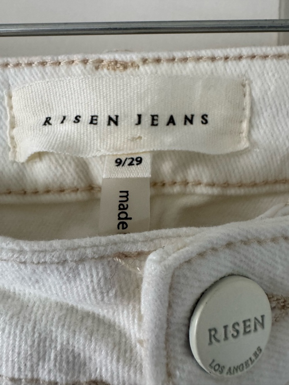 Classic White Boot Cut Jeans - High Rise Women's Denim - Picture 3 of 4